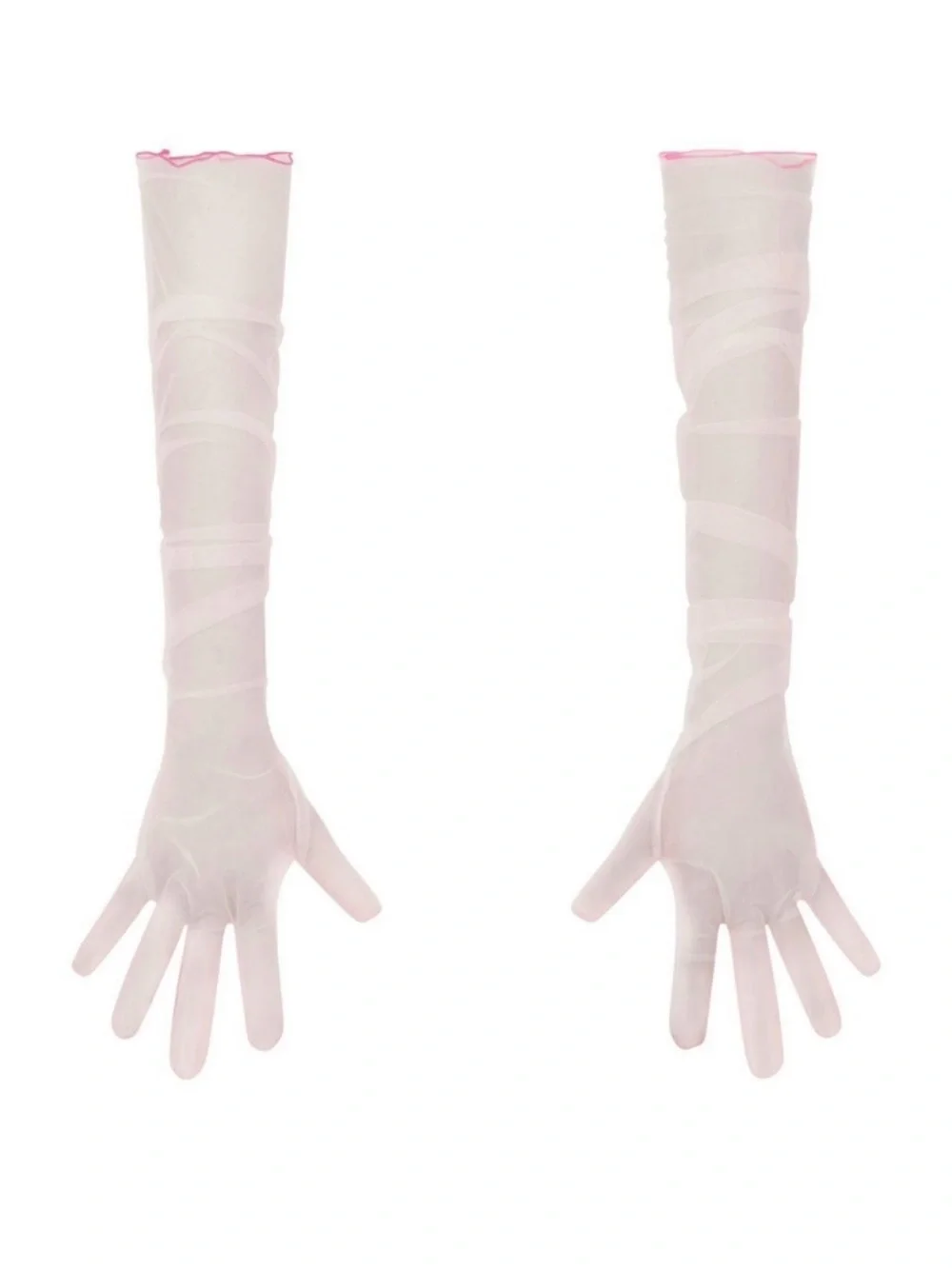 NWT SKIMS TULLE GLOVES IN CHERRY BLOSSOM CONTRAST
